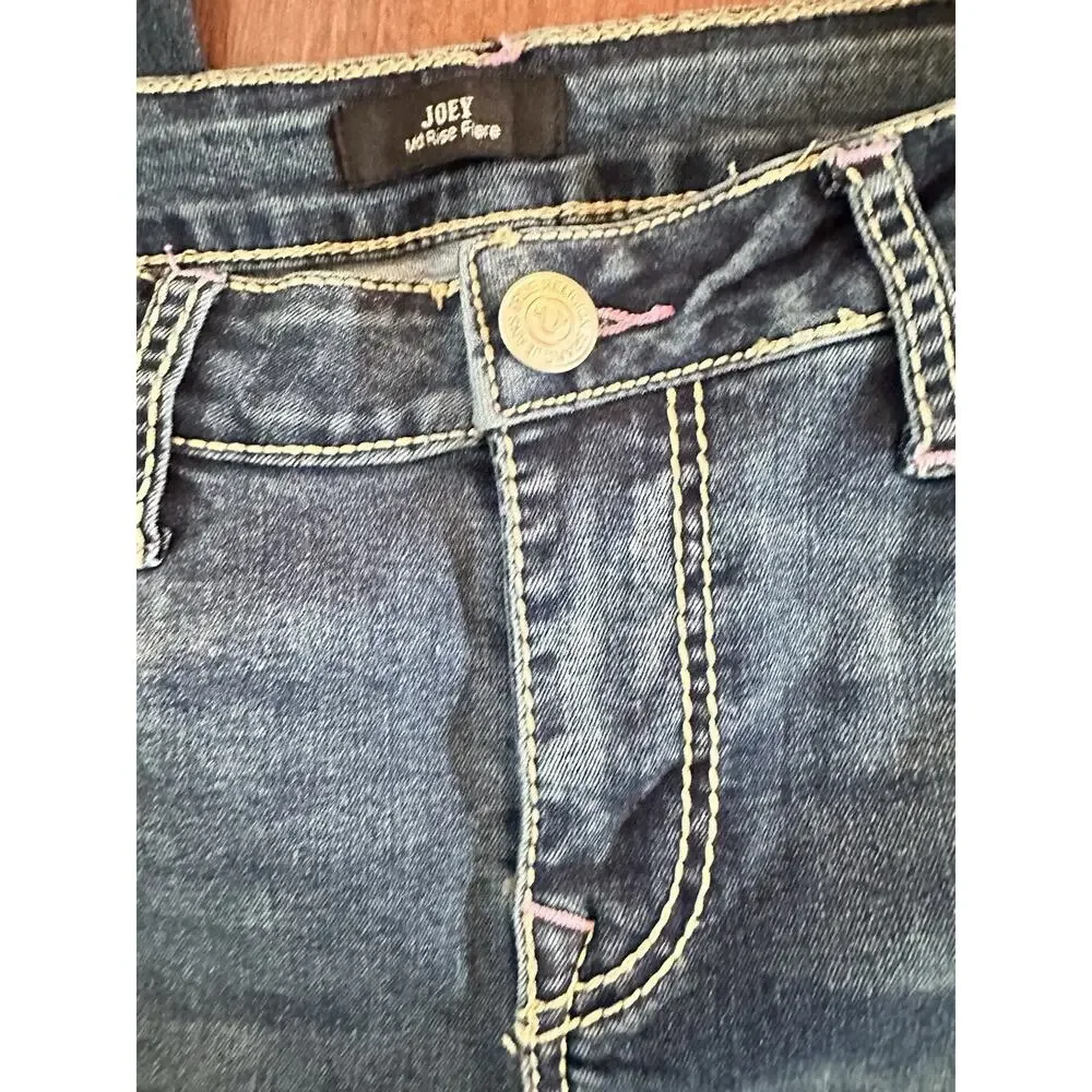 True Religion Joey Big T MR Blue Flap Flare Wash Size 28 ( 30 x30) New With Tag